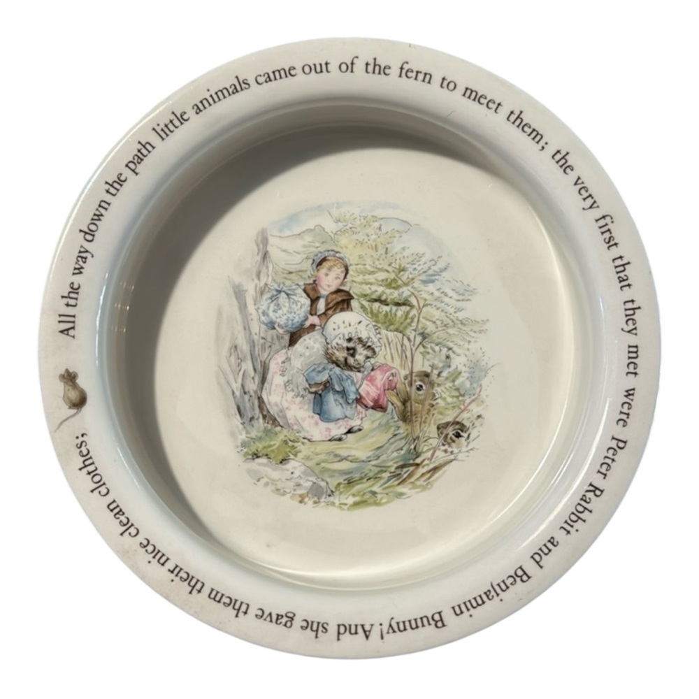 Wedgewood Beatrix potter Designs Mrs Tiggy-Winkle bowl